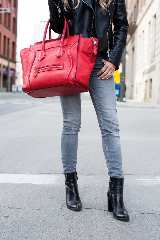 red celine tote bag fashion blog