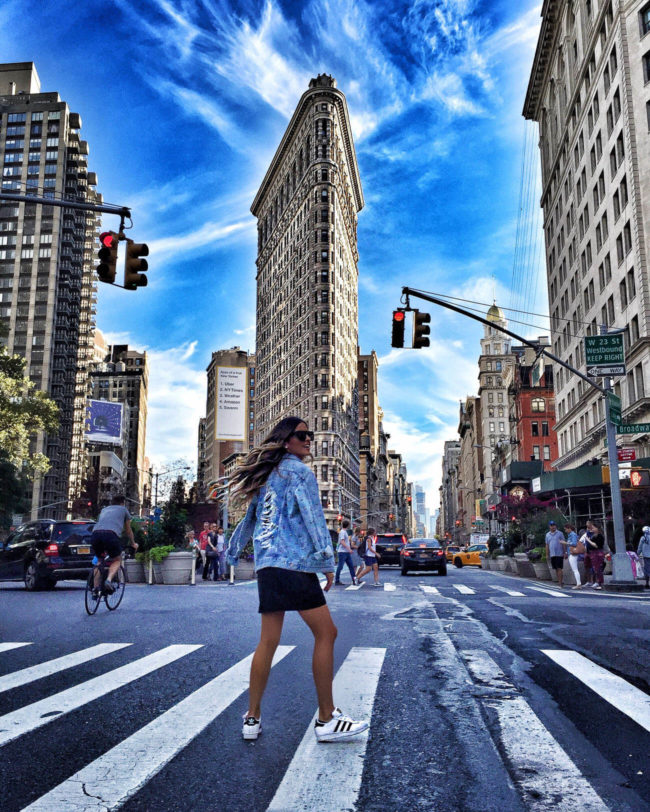 mia mia mine at the flat iron building in nyc