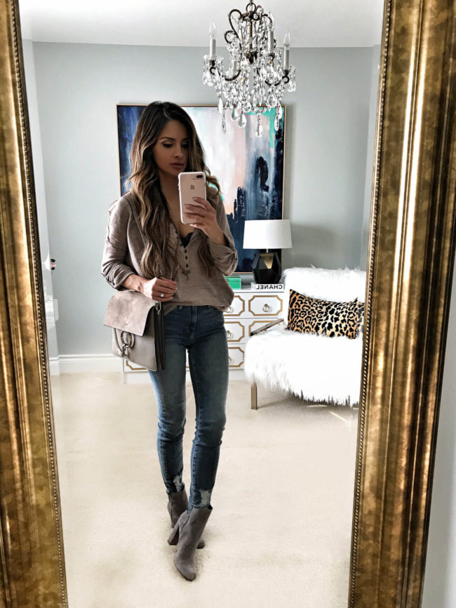 fashion blogger mia mia mine wearing a free people henley from the nordstrom anniversary sale 2017