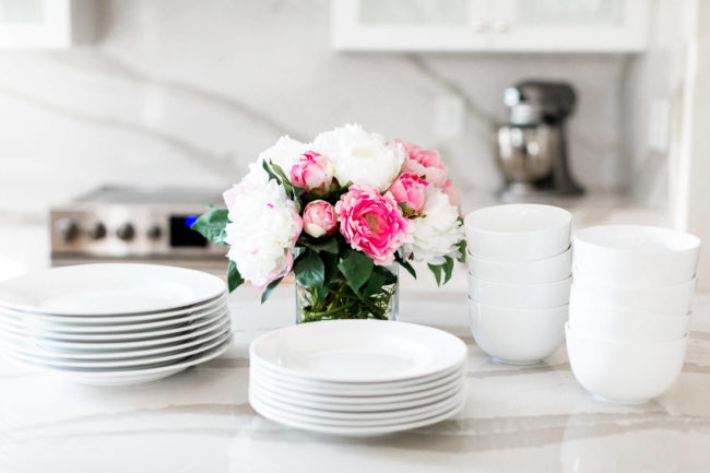 Martha Stewart White Plates and Bowl in Mia Mia Mine's Kitchen