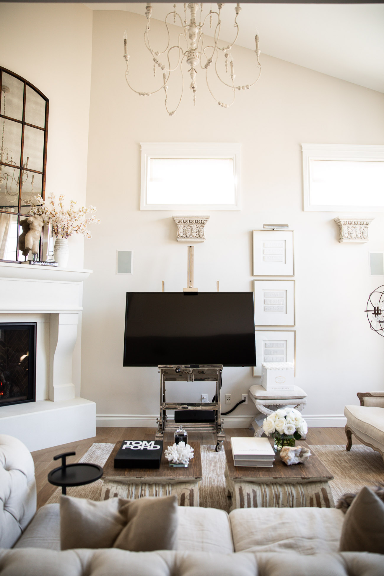 white living room decor