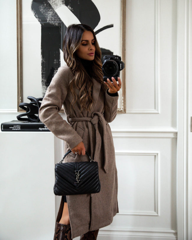 fashion blogger mia mia mine wearing a wool coat from abercrombie for fall