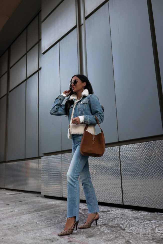 fashion blogger mia mia mine wearing step hem denim by mother