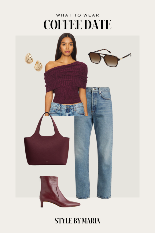 burgundy outfit for fall 2024