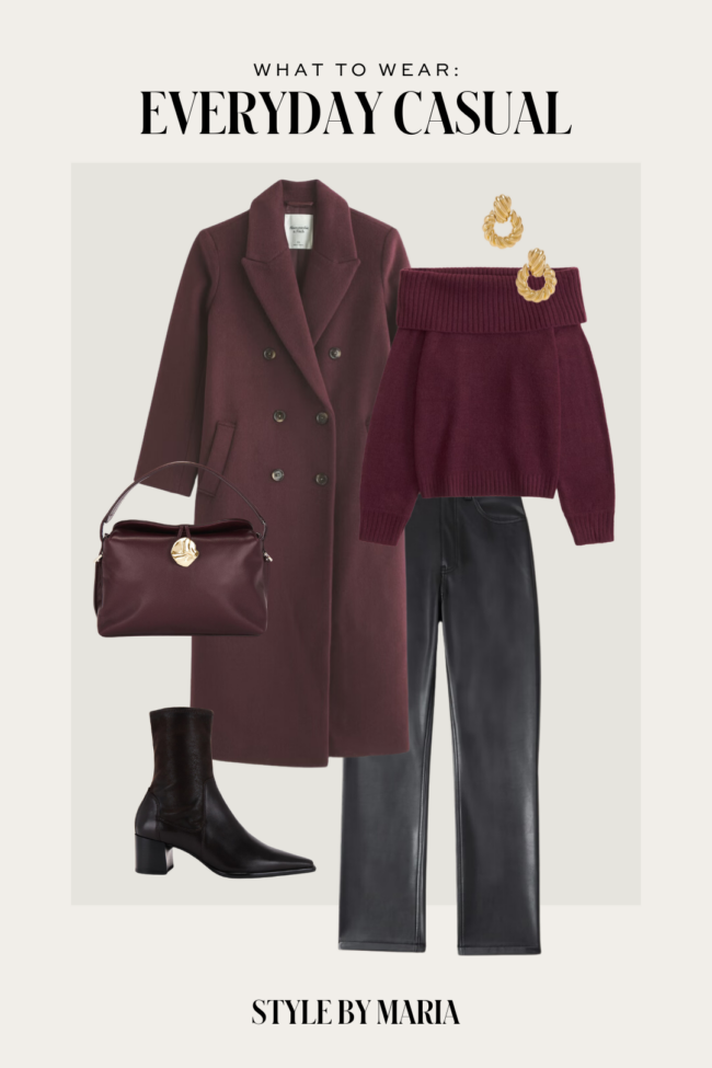 burgundy fall outfit ideas